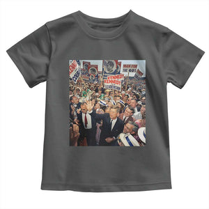 John F Kennedy American President History Toddler T Shirt TS14 Dark Heather Print Your Wear