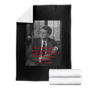 John F Kennedy Quote Throw Blanket American President History US Presidential Leader TS14 Black Print Your Wear