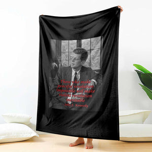 John F Kennedy Quote Throw Blanket American President History US Presidential Leader TS14 Print Your Wear