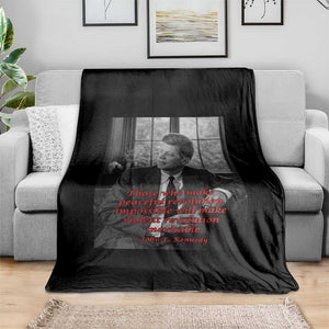 John F Kennedy Quote Throw Blanket American President History US Presidential Leader TS14 Print Your Wear
