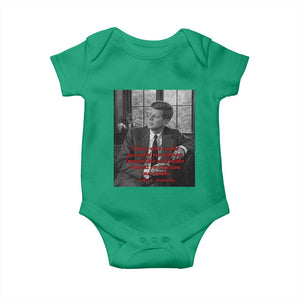 John F Kennedy Quote Baby Onesie American President History US Presidential Leader TS14 Irish Green Print Your Wear