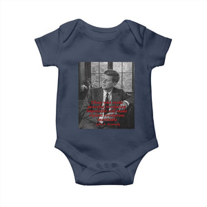 John F Kennedy Quote Baby Onesie American President History US Presidential Leader TS14 Navy Print Your Wear
