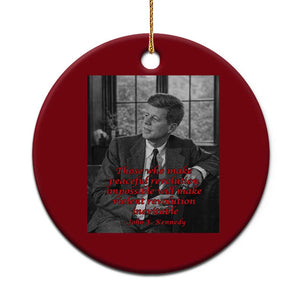 John F Kennedy Quote Ceramic Ornament American President History US Presidential Leader TS14 1pc Red Print Your Wear