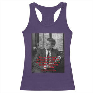 John F Kennedy Quote Racerback Tank Top American President History US Presidential Leader TS14 Purple Print Your Wear