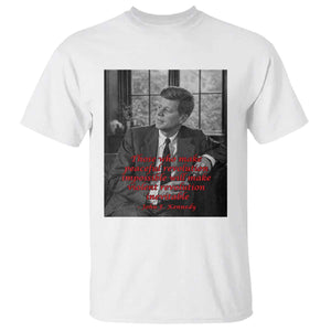 John F Kennedy Quote T Shirt American President History US Presidential Leader TS14 White Print Your Wear