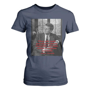 John F Kennedy Quote T Shirt For Women American President History US Presidential Leader TS14 Navy Print Your Wear