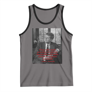 John F Kennedy Quote Tank Top American President History US Presidential Leader TS14 Deep Heather Black Print Your Wear