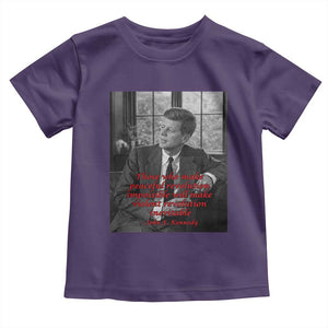 John F Kennedy Quote Toddler T Shirt American President History US Presidential Leader TS14 Purple Print Your Wear