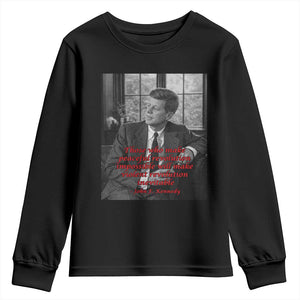 John F Kennedy Quote Youth Sweatshirt American President History US Presidential Leader TS14 Black Print Your Wear