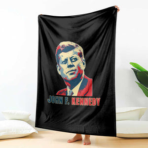 John F Kennedy American Flag US President Throw Blanket TS14 Print Your Wear