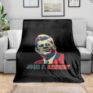 John F Kennedy American Flag US President Throw Blanket TS14 Print Your Wear