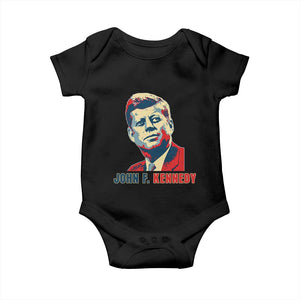 John F Kennedy American Flag US President Baby Onesie TS14 Black Print Your Wear