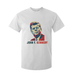 John F Kennedy American Flag US President T Shirt For Kid TS14 White Print Your Wear
