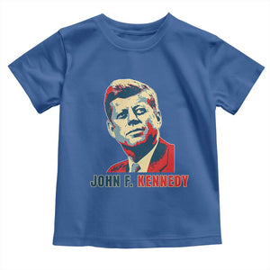 John F Kennedy American Flag US President Toddler T Shirt TS14 Royal Blue Print Your Wear