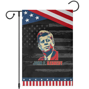 John F Kennedy American Flag US President Garden Flag TS14 Distressed Black Blue Print Your Wear