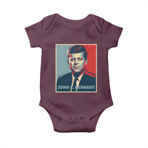 John F Kennedy Baby Onesie American President History US Presidential Leader TS14 Maroon Print Your Wear