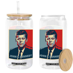 John F Kennedy Glass Can American President History US Presidential Leader TS14 Print Your Wear