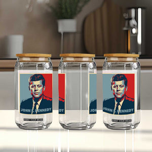 John F Kennedy Glass Can American President History US Presidential Leader TS14 Print Your Wear