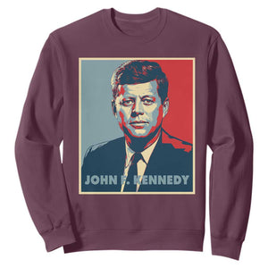 John F Kennedy Sweatshirt American President History US Presidential Leader TS14 Maroon Print Your Wear