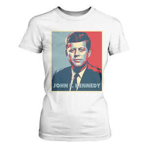 John F Kennedy T Shirt For Women American President History US Presidential Leader TS14 White Print Your Wear