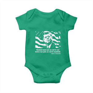 John F Kennedy Quote Baby Onesie American Flag US President TS14 Irish Green Print Your Wear