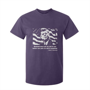 John F Kennedy Quote T Shirt For Kid American Flag US President TS14 Purple Print Your Wear