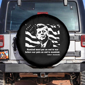 John F Kennedy Quote Spare Tire Cover American Flag US President TS14 No hole Black Print Your Wear