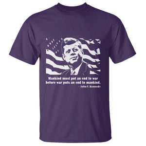 John F Kennedy Quote T Shirt American Flag US President TS14 Purple Print Your Wear