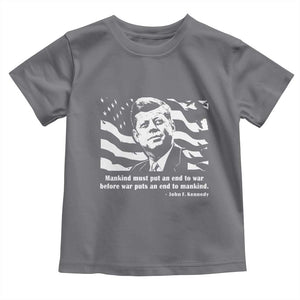 John F Kennedy Quote Toddler T Shirt American Flag US President TS14 Charcoal Print Your Wear