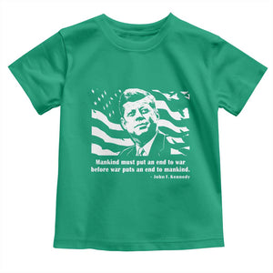 John F Kennedy Quote Toddler T Shirt American Flag US President TS14 Irish Green Print Your Wear