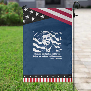 John F Kennedy Quote Garden Flag American Flag US President TS14 Classic Blue Black Print Your Wear