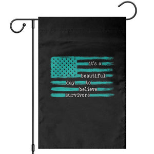 Sexual Assault Awareness Garden Flag It's a Beautiful Day To Believe Survivors TS14 Black Print Your Wear