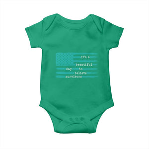 Sexual Assault Awareness Baby Onesie It's a Beautiful Day To Believe Survivors TS14 Irish Green Print Your Wear
