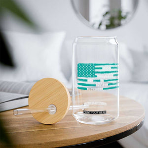 Sexual Assault Awareness Glass Can It's a Beautiful Day To Believe Survivors TS14 Print Your Wear