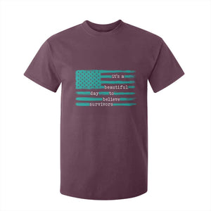 Sexual Assault Awareness T Shirt For Kid It's a Beautiful Day To Believe Survivors TS14 Maroon Print Your Wear