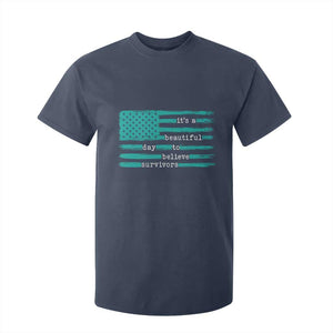 Sexual Assault Awareness T Shirt For Kid It's a Beautiful Day To Believe Survivors TS14 Navy Print Your Wear