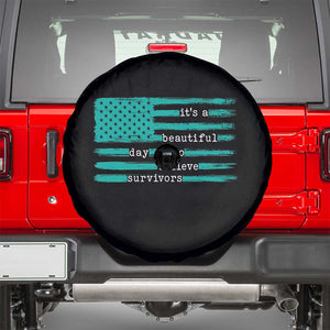 Sexual Assault Awareness Spare Tire Cover It's a Beautiful Day To Believe Survivors TS14 Black Print Your Wear