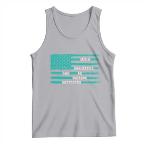 Sexual Assault Awareness Tank Top It's a Beautiful Day To Believe Survivors TS14 Athletic Heather Print Your Wear