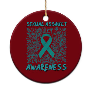 Sexual Assault Awareness Month Ceramic Ornament TS14 1pc Red Print Your Wear