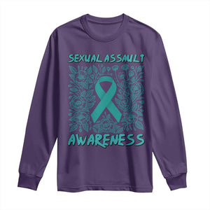 Sexual Assault Awareness Month Long Sleeve Shirt TS14 Purple Print Your Wear