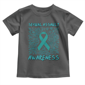 Sexual Assault Awareness Month Toddler T Shirt TS14 Dark Heather Print Your Wear