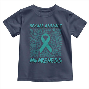 Sexual Assault Awareness Month Toddler T Shirt TS14 Navy Print Your Wear