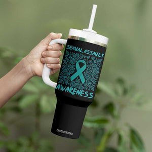Sexual Assault Awareness Month Tumbler With Handle TS14 Print Your Wear