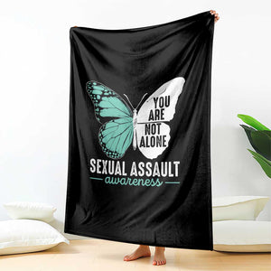 April Sexual Assault Awareness Throw Blanket Teal Ribbon Flower TS14 Print Your Wear