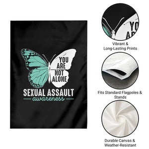 April Sexual Assault Awareness Garden Flag Teal Ribbon Flower TS14 Print Your Wear