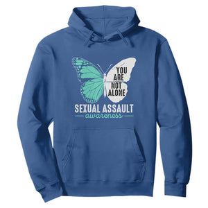 April Sexual Assault Awareness Hoodie Teal Ribbon Flower TS14 Royal Blue Print Your Wear