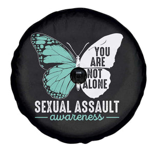 April Sexual Assault Awareness Spare Tire Cover Teal Ribbon Flower TS14 Print Your Wear