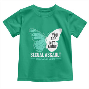April Sexual Assault Awareness Toddler T Shirt Teal Ribbon Flower TS14 Irish Green Print Your Wear