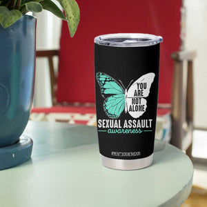 April Sexual Assault Awareness Tumbler Cup Teal Ribbon Flower TS14 Print Your Wear
