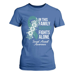 Sexual Assault Awareness T Shirt For Women In This Family Nobody Fights Alone TS14 Royal Blue Print Your Wear